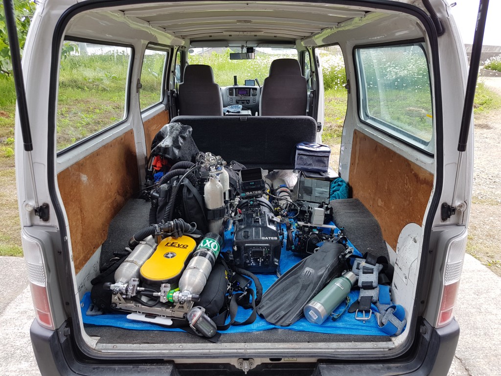Loaded and ready to go on location in Japan for Blue Planet II 